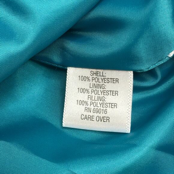 Studio Works Teal Diamond Quilted Field Jacket Coat Womens Petite Size Medium PM - Picture 6 of 12